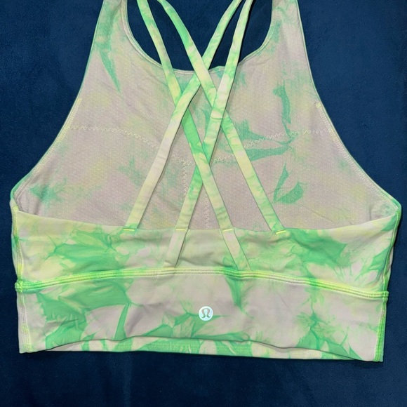 lululemon athletica Neon Green Tie-Dye Sports Bra - Picture 3 of 4
